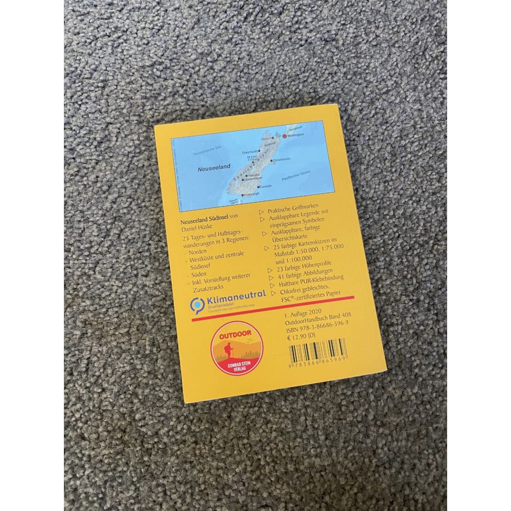 German guide to the south island nz - print books book - guide - travel printed media