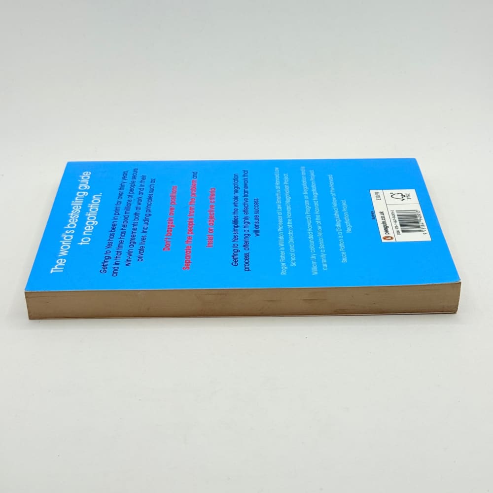 Getting to yes by roger fisher & william ury - print books whatâs new printed media