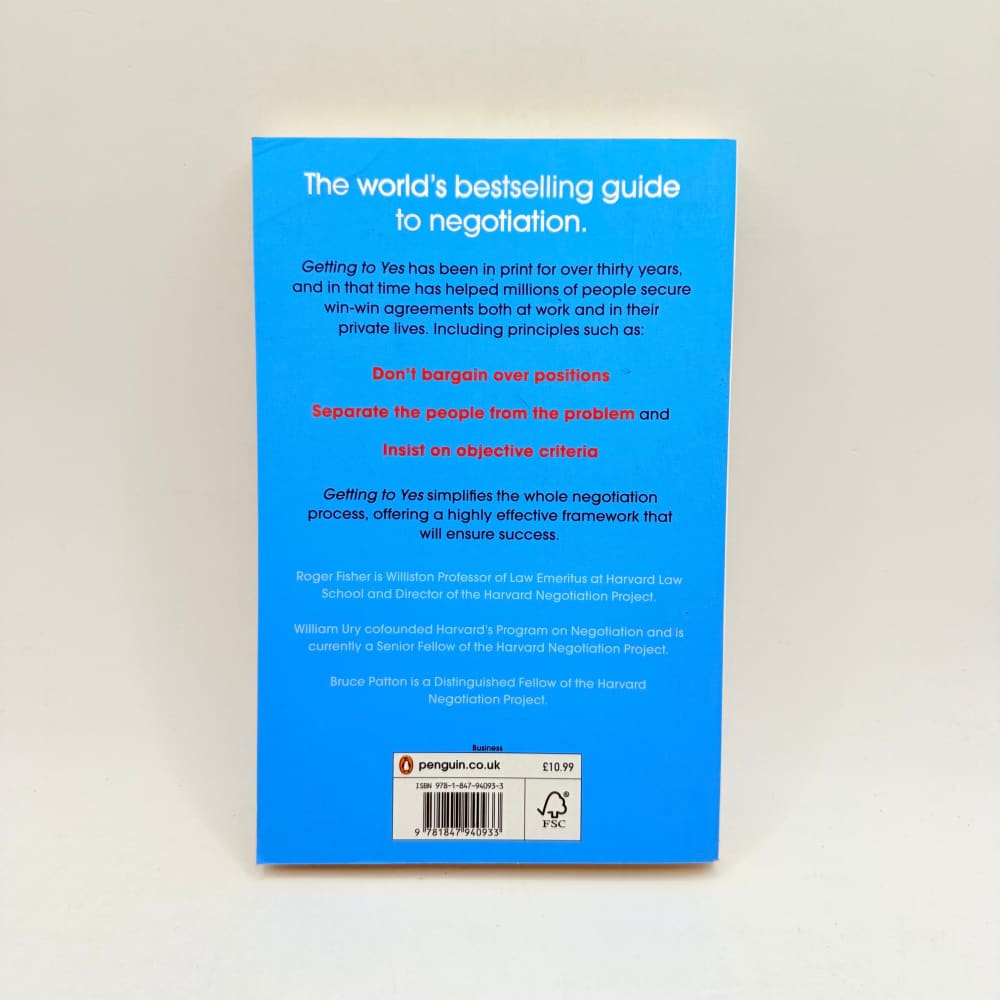Getting to yes by roger fisher & william ury - print books whatâs new printed media