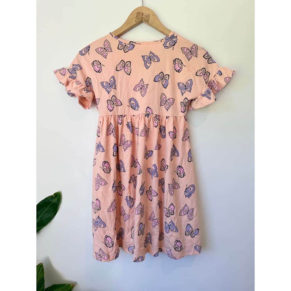 Mac + ellie size 8 butterfly print dress peach - dresses top womenās apparel