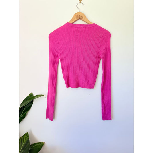 Glassons size s delicate rose ribbed top rrp $29.99 - clothing tops top women’s apparel