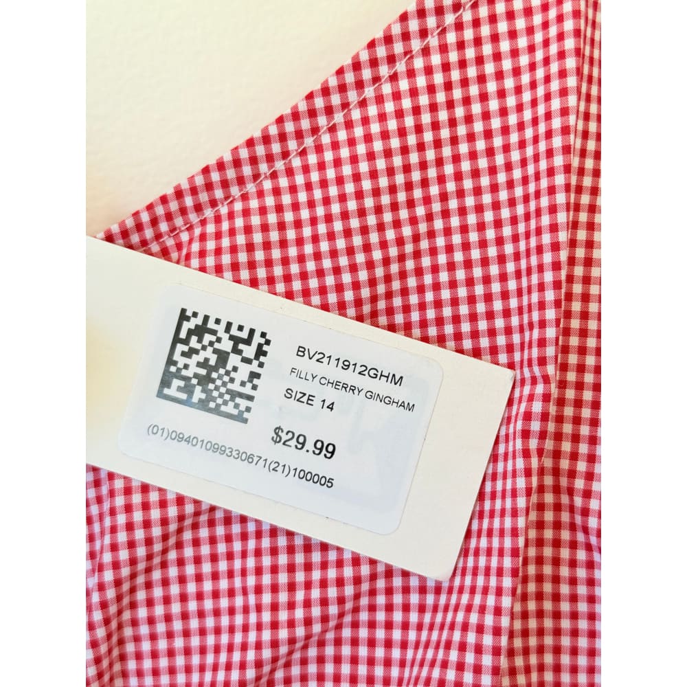 Glassons size 14 filly cherry gingham top rrp $29.99 - clothing tops top women’s apparel