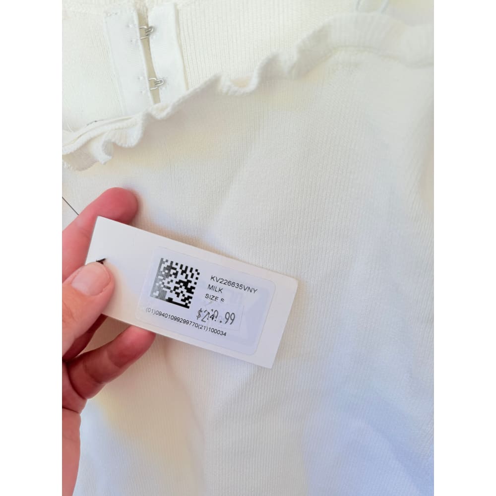 Glassons size s milk ribbed lace-up cami top rrp $29.99 - camisoles top women’s apparel