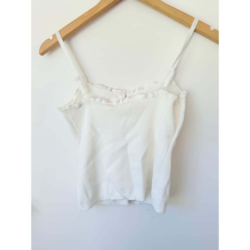Glassons size s milk ribbed lace-up cami top rrp $29.99 - camisoles top women’s apparel