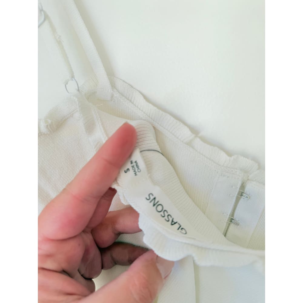 Glassons size s milk ribbed lace-up cami top rrp $29.99 - camisoles top women’s apparel