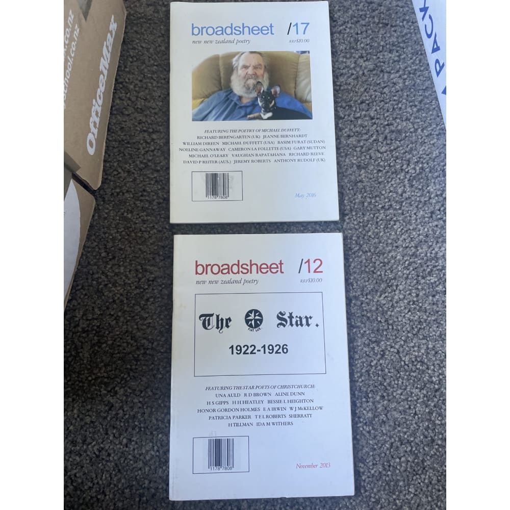 Broadsheet 12 & 17 - print books book - condition: used - periodical printed media