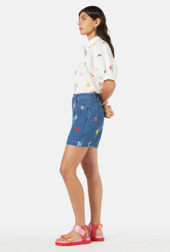 Gorman birds and flowers emb shirt - size 14 rrp $229 - shirts top women’s apparel