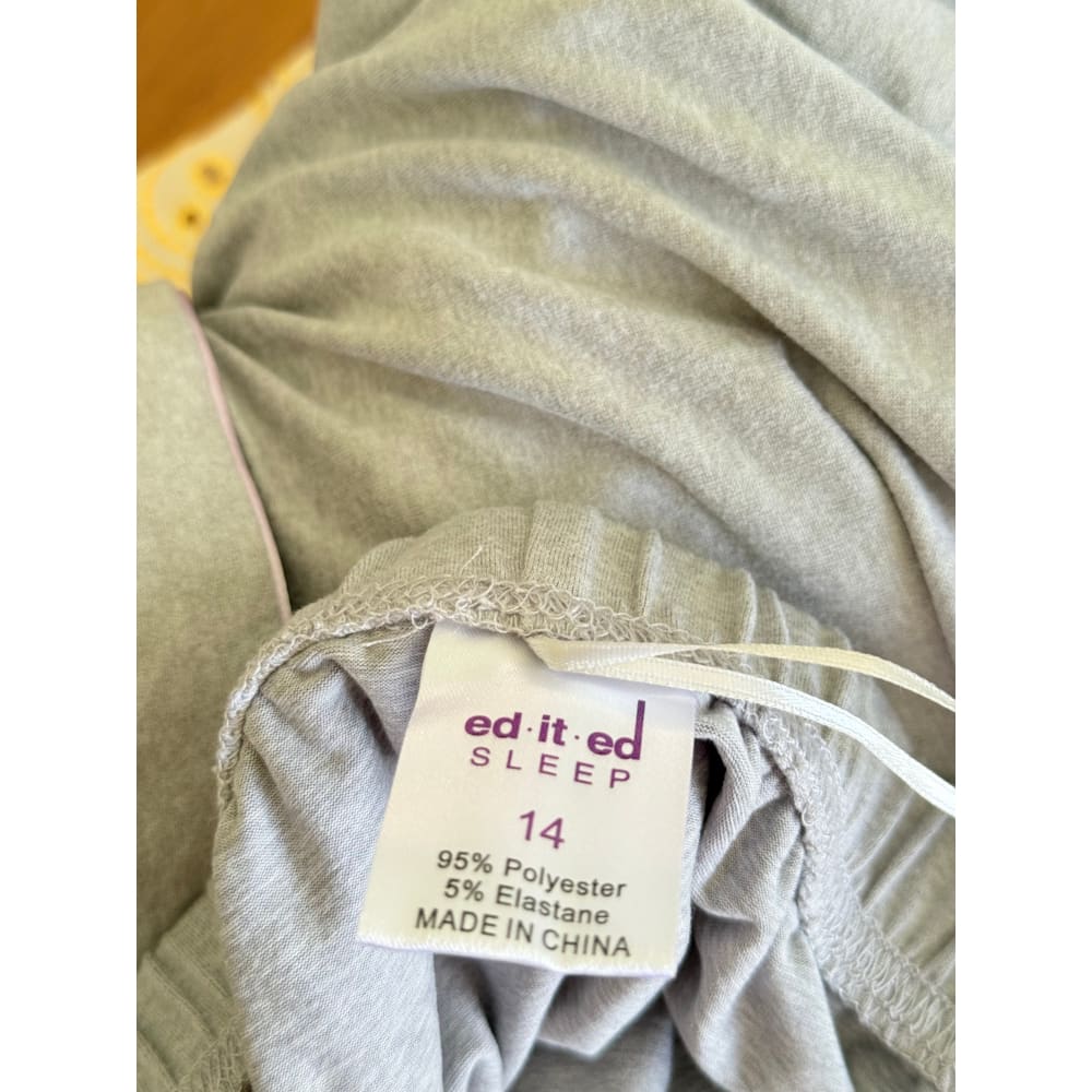 Ed it ed sleep size 14 grey short sleeve pyjama set - sleepwear & loungewear bottom women’s apparel