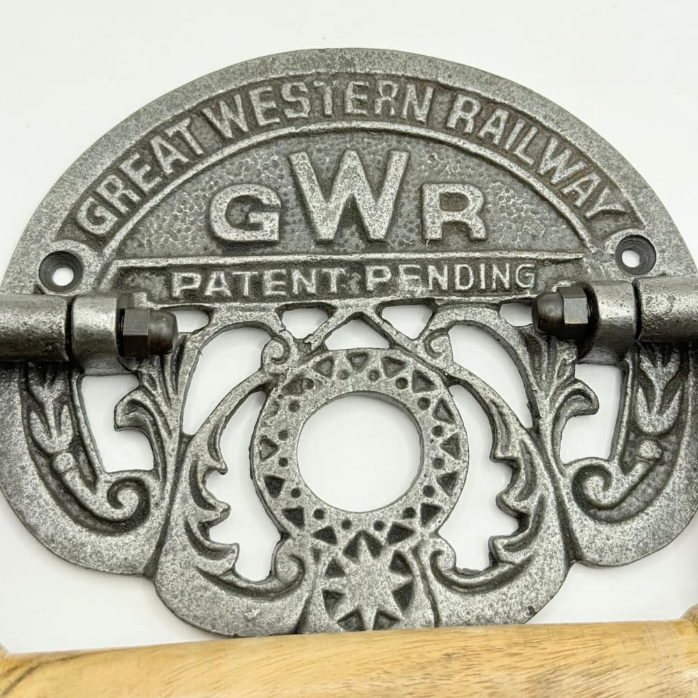 Gwr toilet roll holder – antique iron & wood 6’’ x 8’’ - toilet paper holders what’s new home&living materials