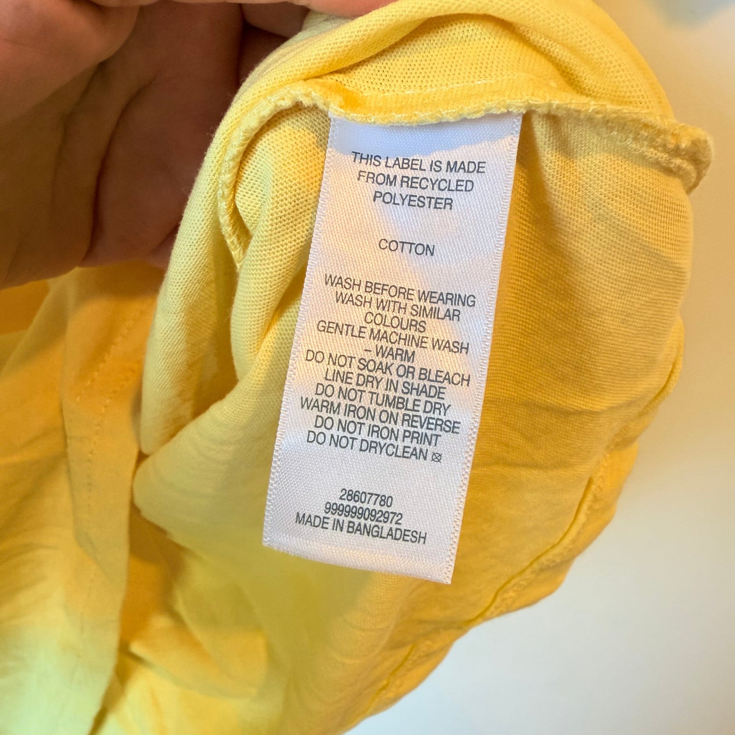 H&h size xs men’s classic crew neck t-shirt - yellow - t-shirts tops men’s apparel