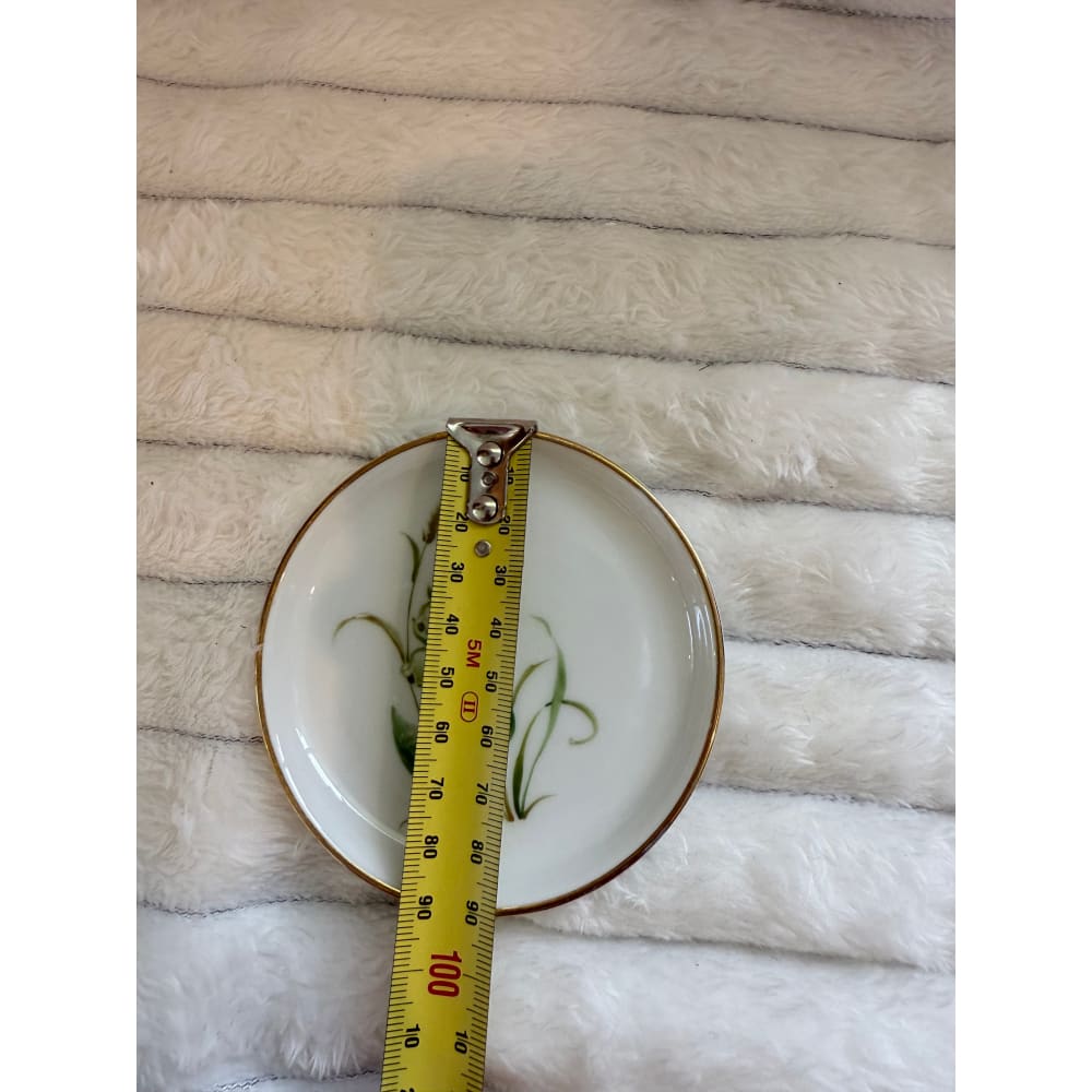 Vintage rosenthal handmalerei gold rim butter pat plate painted by spitzer - decorative plates condition: used