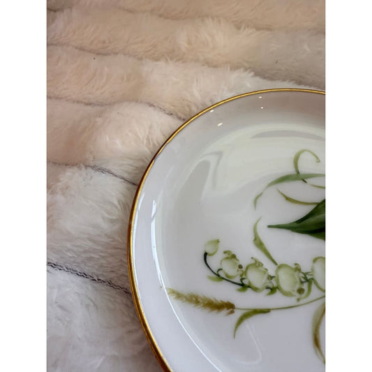 Vintage rosenthal handmalerei gold rim butter pat plate painted by spitzer - decorative plates condition: used