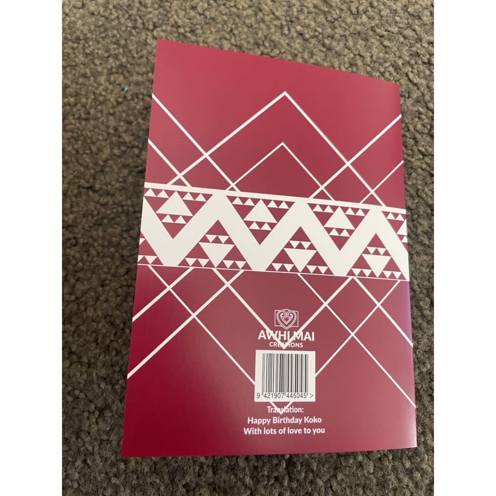 Hari huritau birthday cards â 6-pack a6 cards & envelopes â koro or papa - greeting cards greeting cards - seasonal &