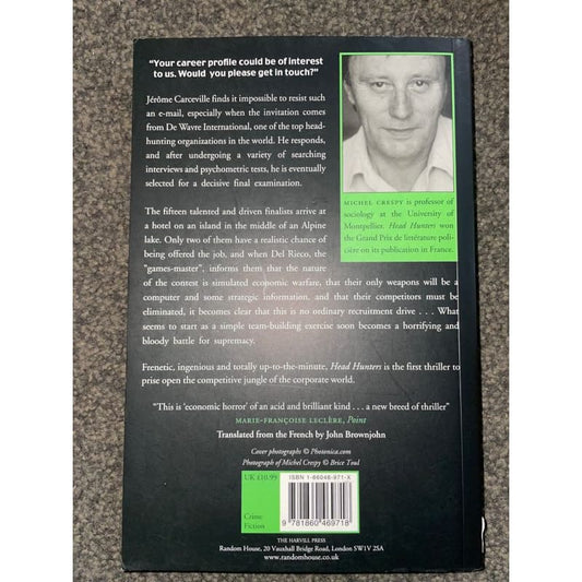 Head hunters - michel crespy - print books book - condition: used - fiction - literature printed media