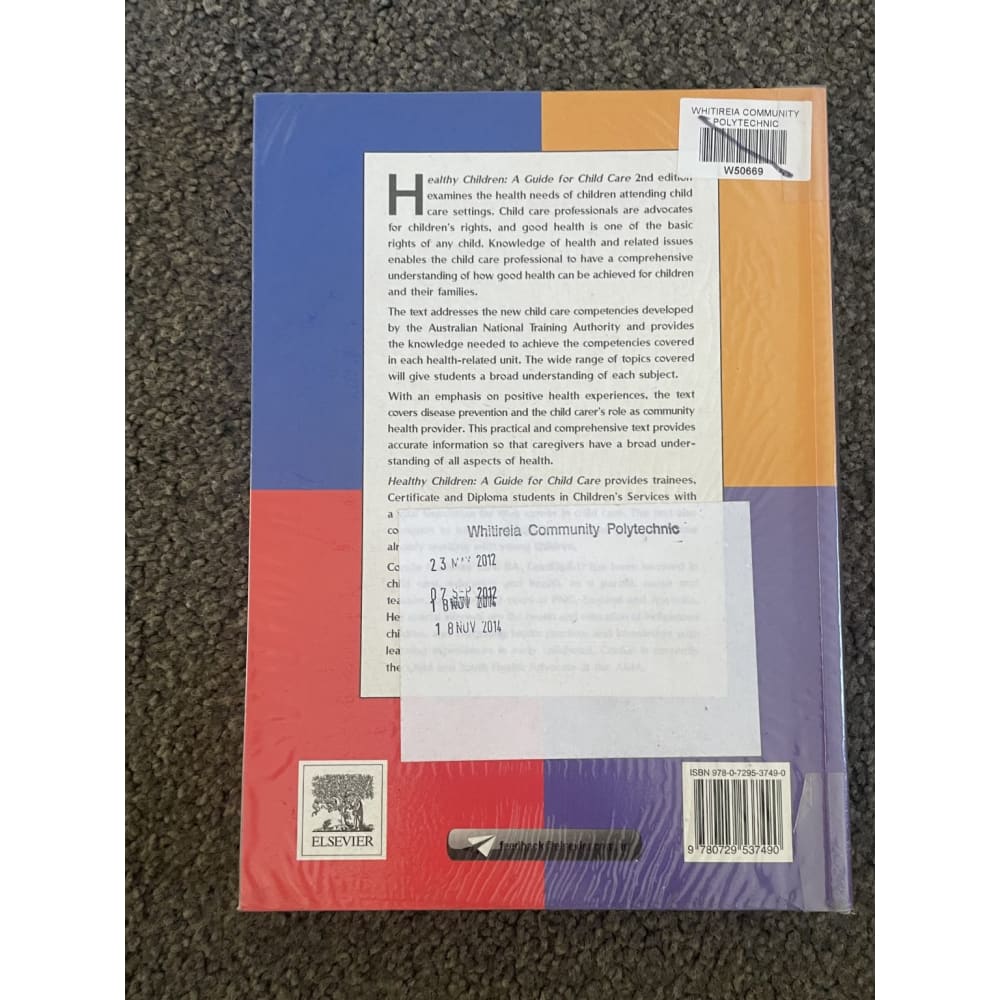 Healthy children: a guide for child care second edition - print books book - childcare - condition: used - parenting