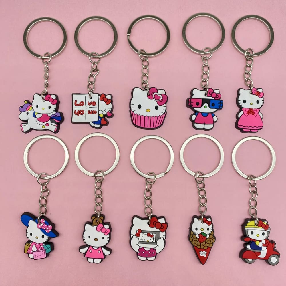 10pc set hello kitty key chains - stuffed animals children’s apparel