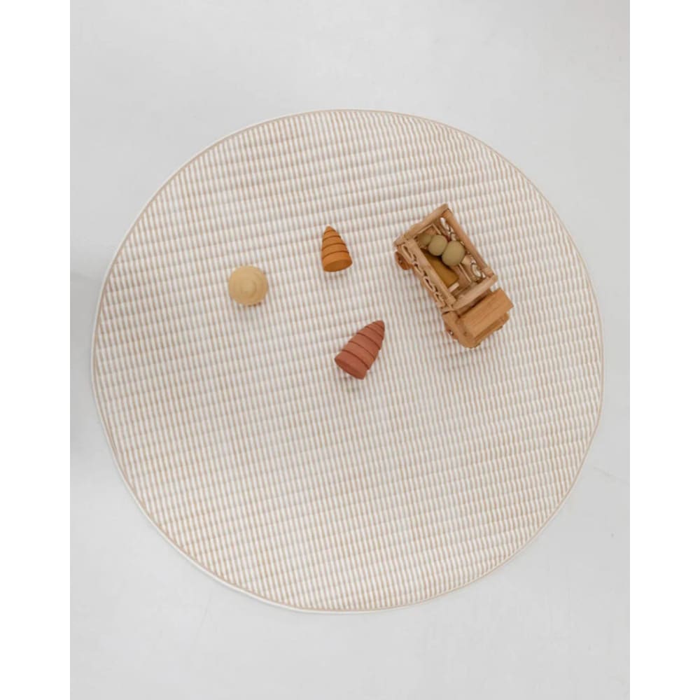 Henlee quilted play mat - fawn stripe - play mats baby essentials