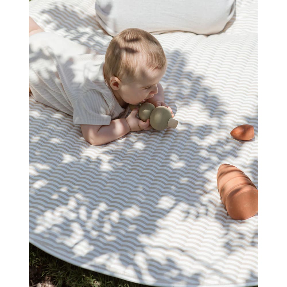 Henlee quilted play mat - fawn stripe - play mats baby essentials