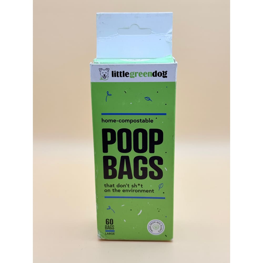Little green dog 60 bags large compostable poop bags - pet waste bags pet apparel & accessories