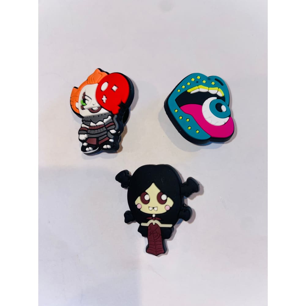 3x horror movie shoe charms - 3 - shoe accessories clogs - shoe accessories - shoe charms fashion accessories