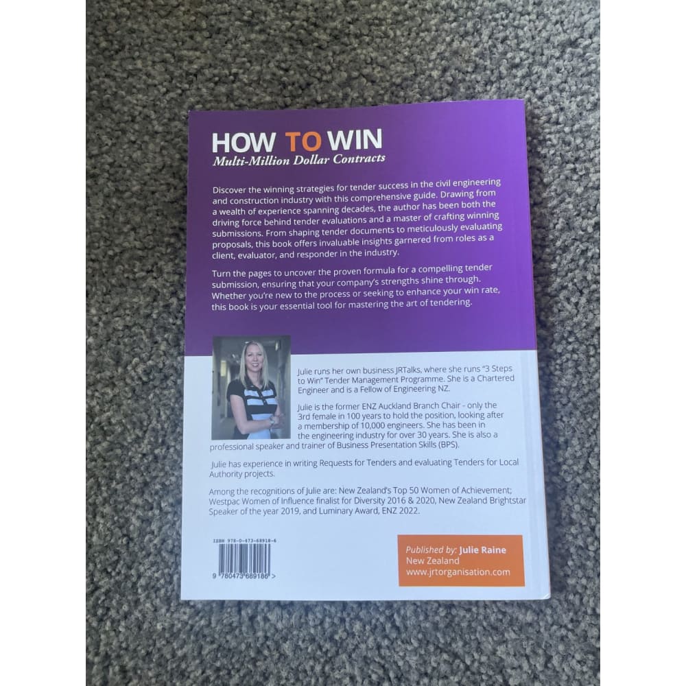 How to win multi-million dollar contracts - julie raine - print books book - business - management printed media