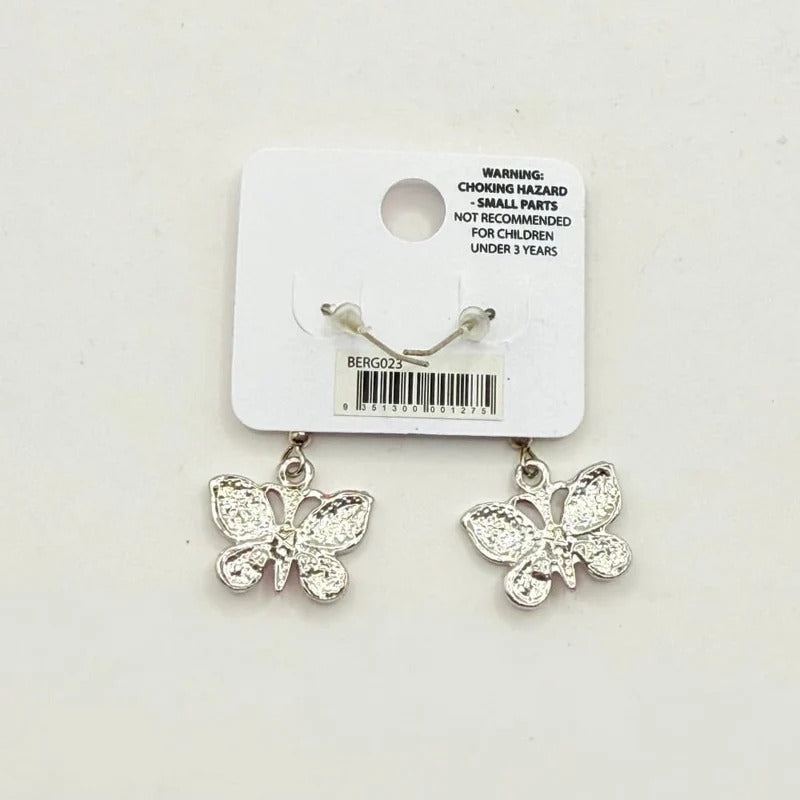 Pink Poppy Girls Teal Butterfly Stud Earrings