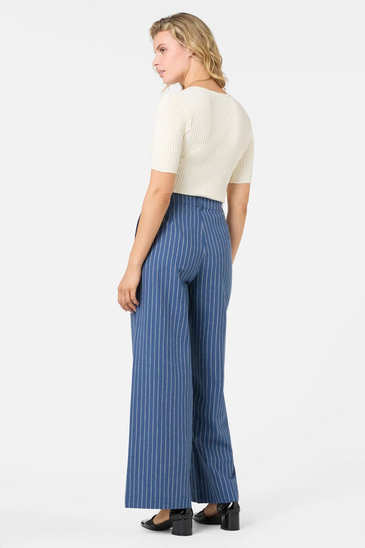 Princess Highway Frankie Pinstripe Pants – Navy – Size 18