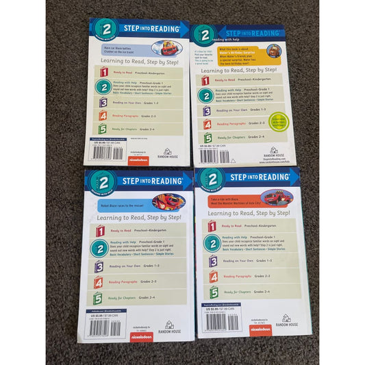 4x step into reading level 2 books - print books printed media