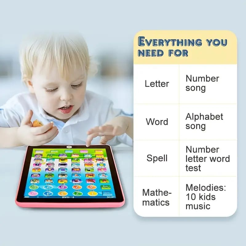 Interactive english learning pad (pink) - educational toys educational - kids - toys toys