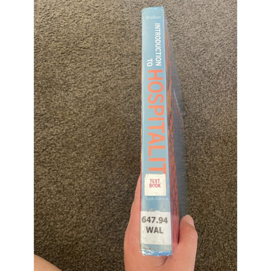 Introduction to hospitality: sixth edition - john r walker - print books book - condition: used - hospitality printed