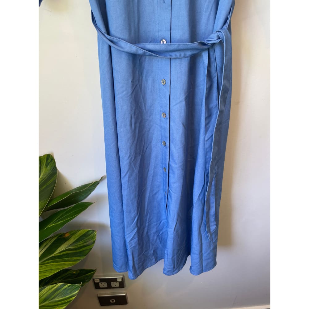 Iris maxi shirt dress – size 8 (brand new cut-label rayon cotton blend) - dresses bnew label cut branded clothing