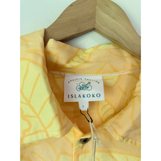 Islakoko size l cotton/linen blend shirt - shirts tops men’s apparel