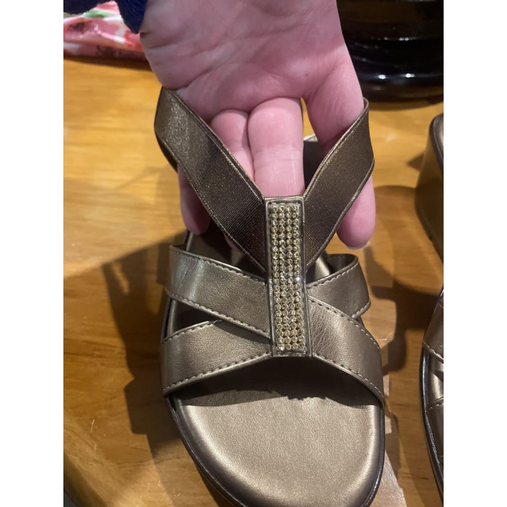 Italian shoemakers size 5 wedge elasticated sandals - sandals clothing & fashion - sandals - shoes womenās shoes