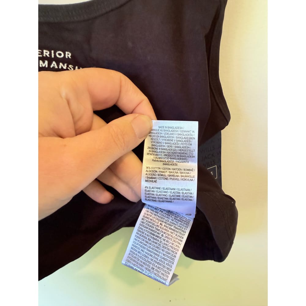 Jack wills size 12 roseberry strap black rrp $25.00 - clothing tops top women’s apparel