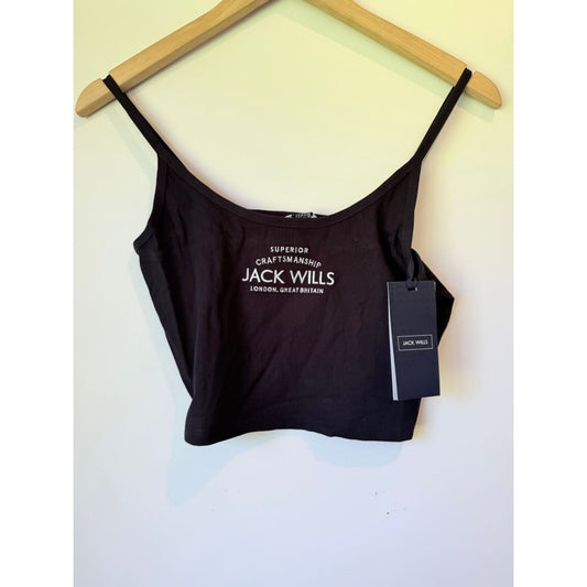 Jack wills size 12 roseberry strap black rrp $25.00 - clothing tops top women’s apparel