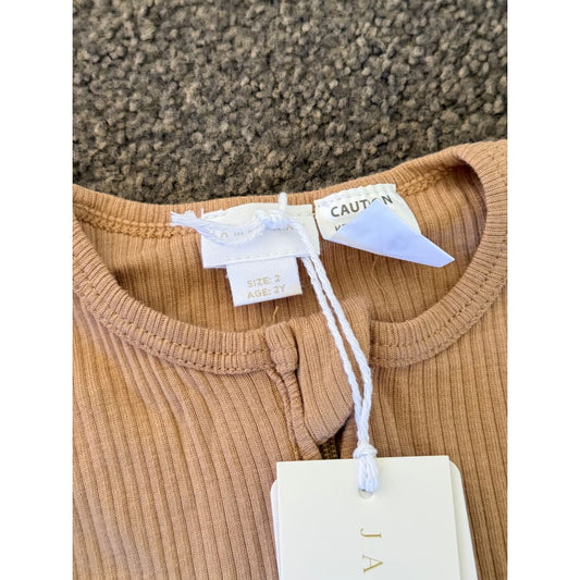 Jamiekay size 2yr organic cotton modal frankie onepiece honeycomb