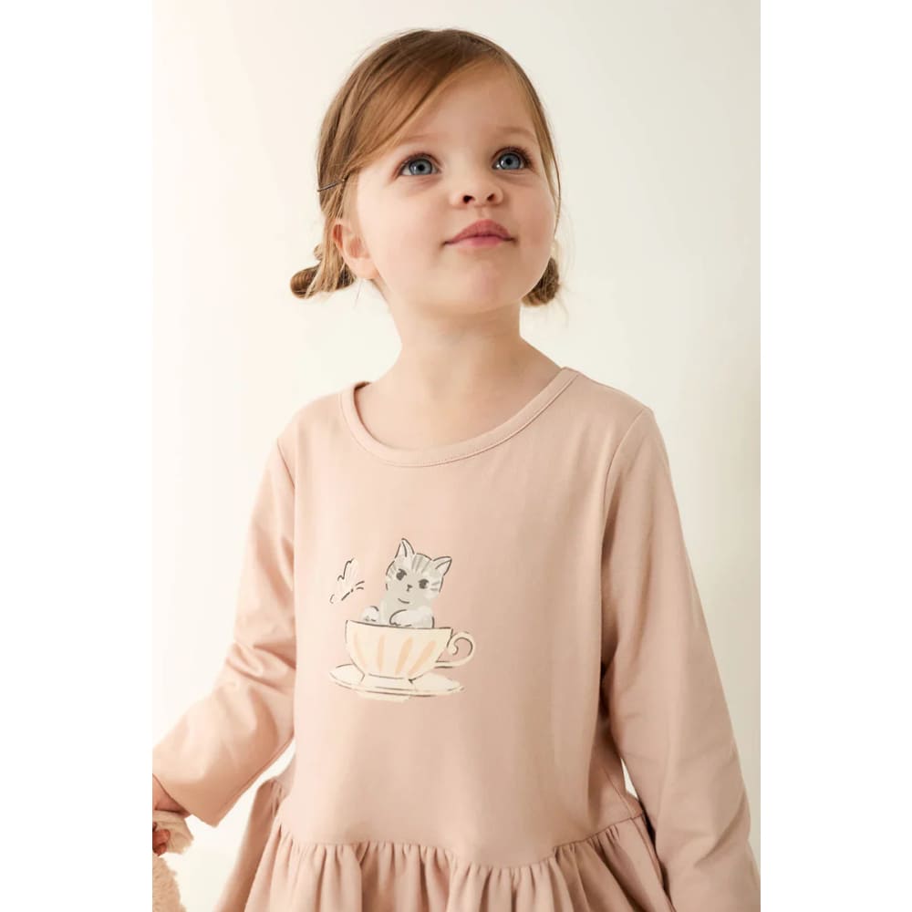 Jamiekay size 4yr organic cotton fayette dress dusky rose - baby & toddler dresses baby clothing