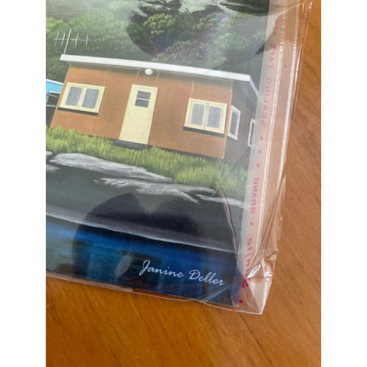 Nz coastal landscape art magnet by janine deller - prints decor home&living materials