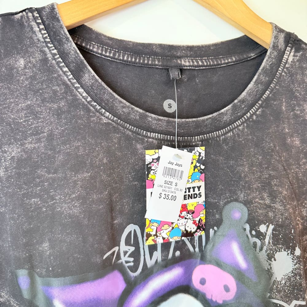 Jay jays licensed sanrio kuromi graffiti tee rrp $35.00 - t-shirts top - what’s new women’s apparel