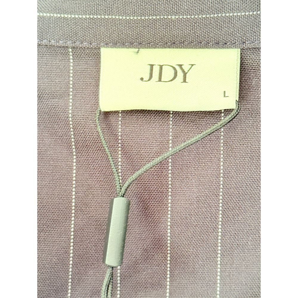 Jdycora size l 2/4 loose fit pinstripe shirt in blue graphite rrp $59.00 - shirts top women’s apparel