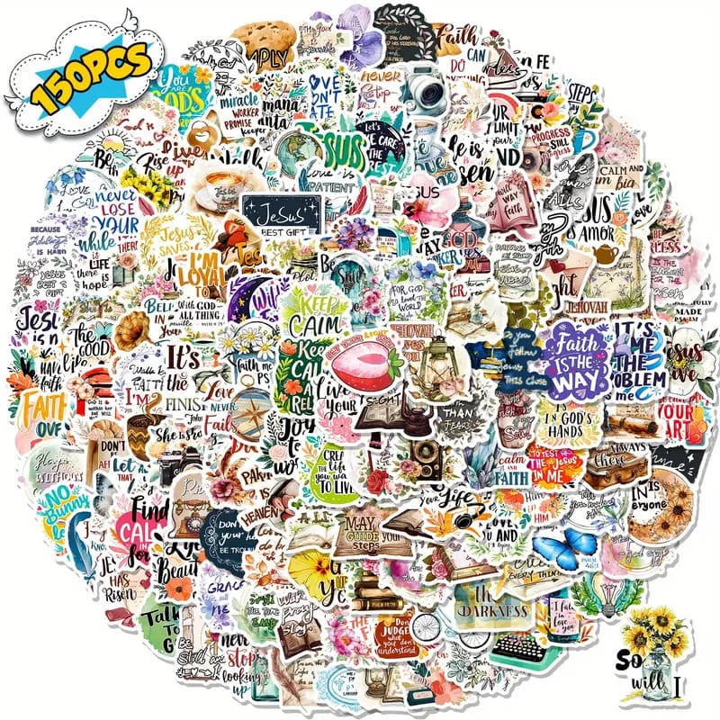 150x bible phrase decals - decorative stickers crafts