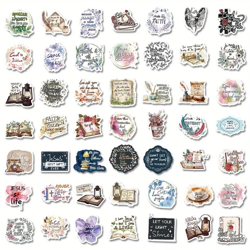 150x bible phrase decals - decorative stickers crafts