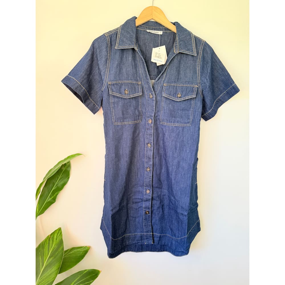 Just jeans size 10 dark wash denim mini dress rrp $119.99 - shirts top women’s apparel
