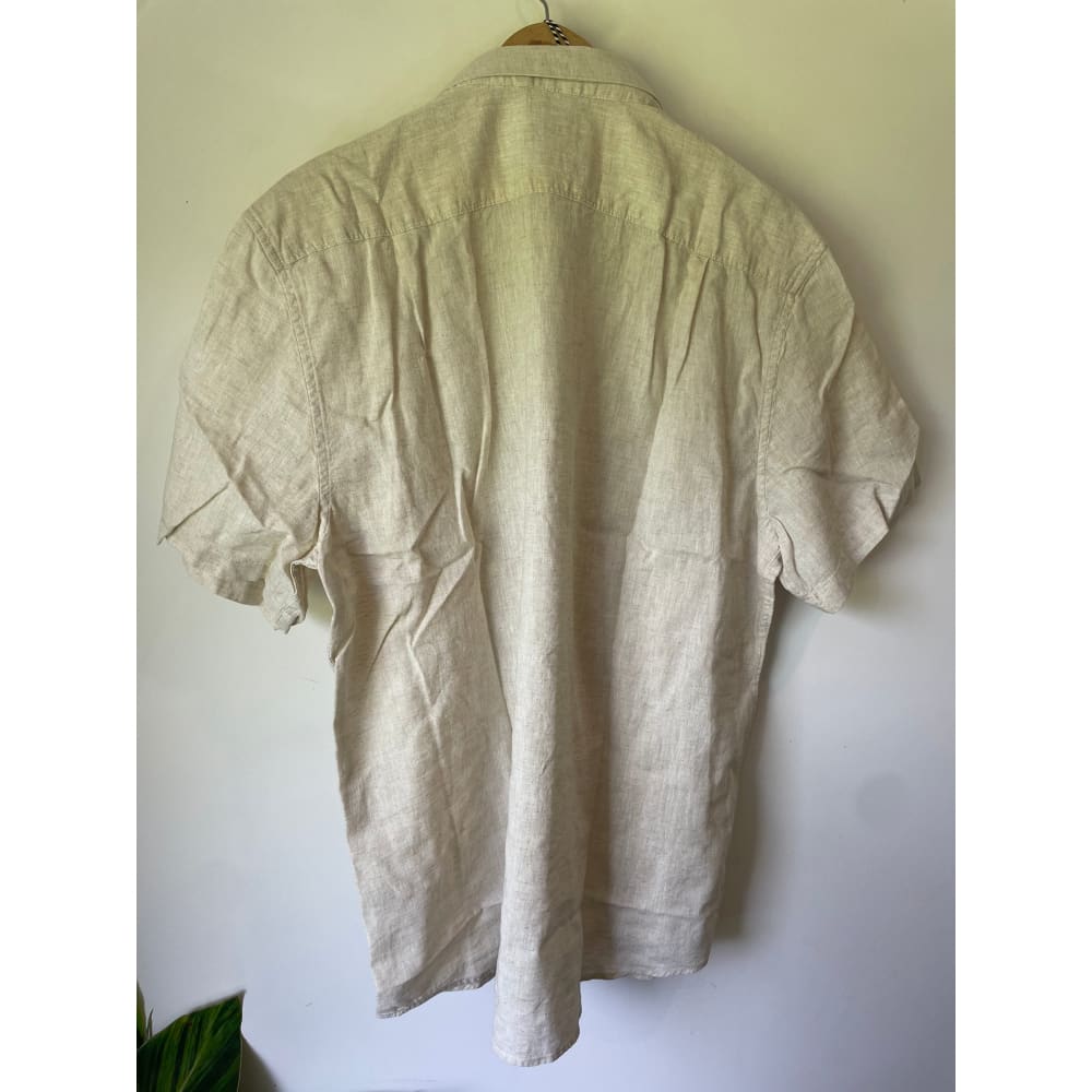 Just jeans size xl linen blend short sleeve shirt rrp $79.99 - shirts tops men’s apparel