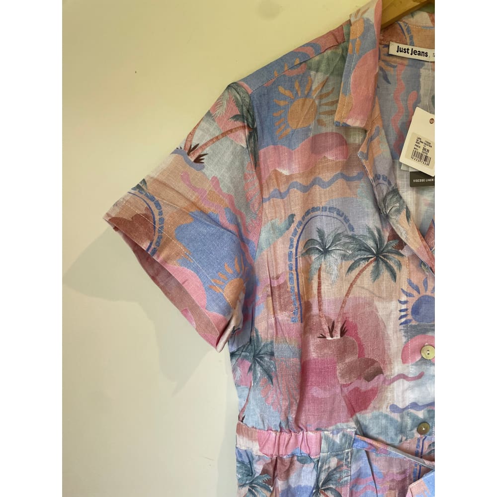 Just jeans size 12 linen blend dress rrp $99.99 - shirts top women’s apparel