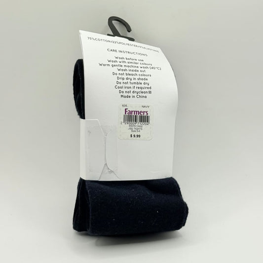 Just school stuff single tight – size 5-6 navy - socks