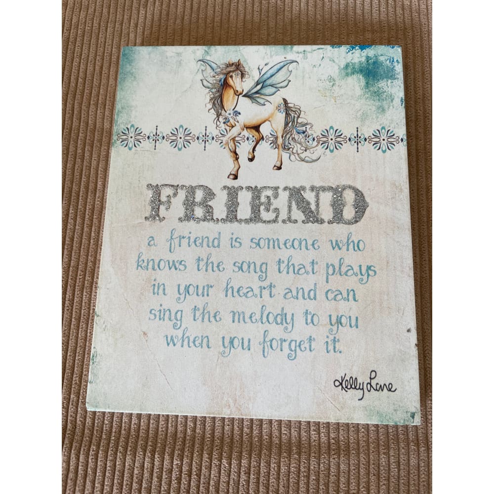 Kelly lane friendship melody keepsake plaque 12x15cm - decorative plaques condition: used - decor home&living materials