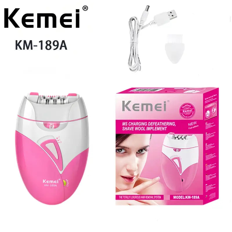 Kemei km-189a women’s usb rechargeable hair removal device - epilators health and wellness