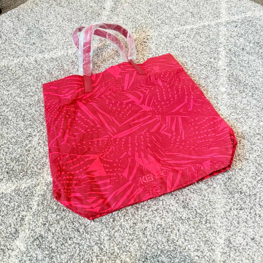 Kenzo parfums red patterned tote bag - tote bags accessories women’s apparel