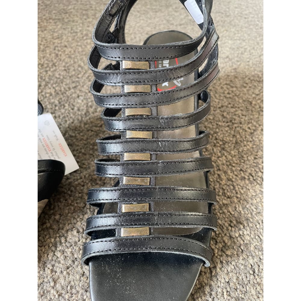 Kiarflex - kayoed - black strappy sandal heels - 3x size 38 1x size 39 - heels clothing & fashion - heels - shoes